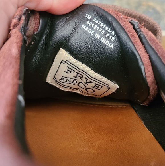 Frye Sindy Deep Burgundy Red Suede Lace Up Moto Sneakers size 7 - Picture 8 of 8